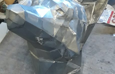 Trophée renard fait main (de côté/face)