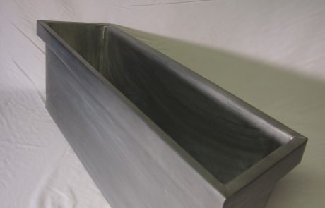 Jardinière fait main en zinc - non ornée