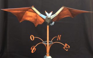 Girouette 3D dragon en zinc et cuivre - avant