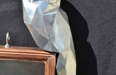 Enseigne professionnelle fait main Concept Art et Zinc - chouette