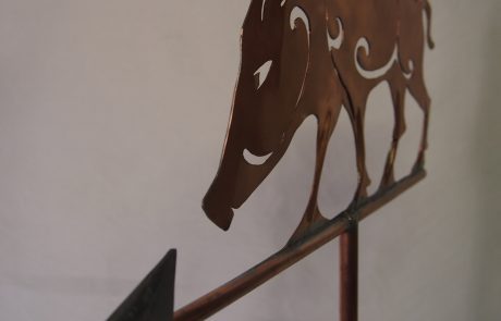 girouette sanglier cuivre