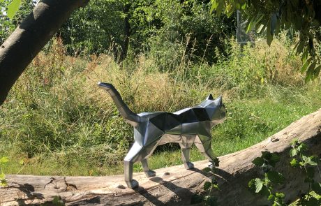 Chat sur pates origami